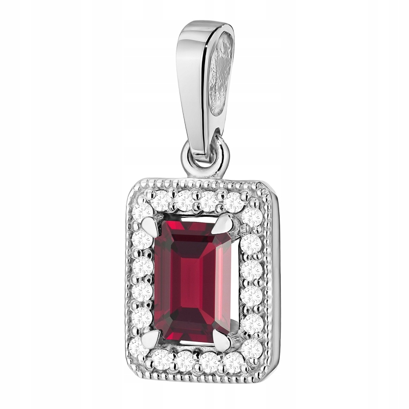 Zlatý Přívěsek Přívěsek pr. 585 s granátem 0,70 ct a brilianty 14k