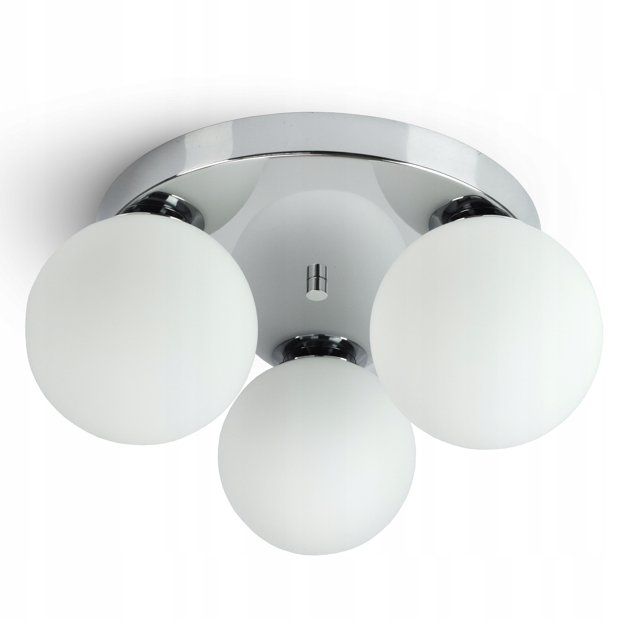 Závěsné Stropní Svítidlo Lustr Full Globe Glass 560-E3 G9 Bílé koule Chrom