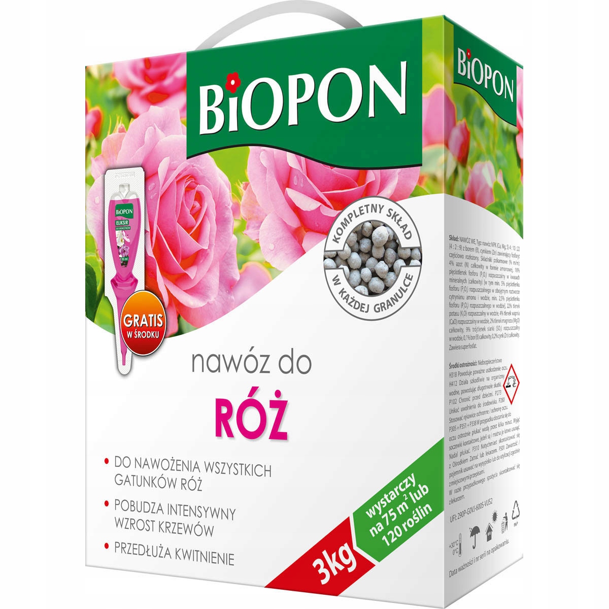 

Nawóz Do róż 3kg Biopon
