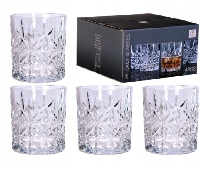 

Zestaw Szklanek 230 ml Do Whisky Brandy 4 sztuki