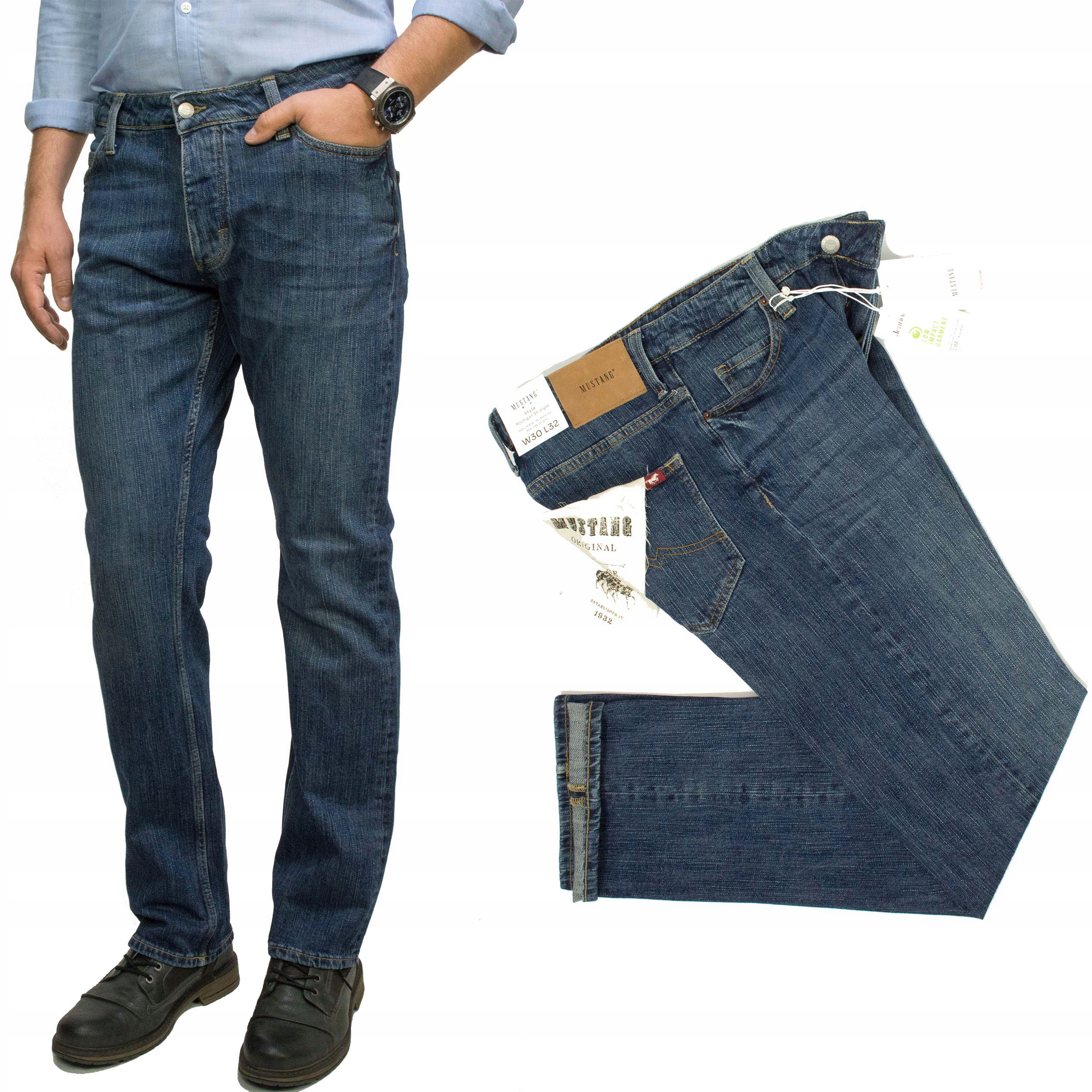 Mustang Michigan Straight True Man 703 pánské džíny jednoduché W36 L34