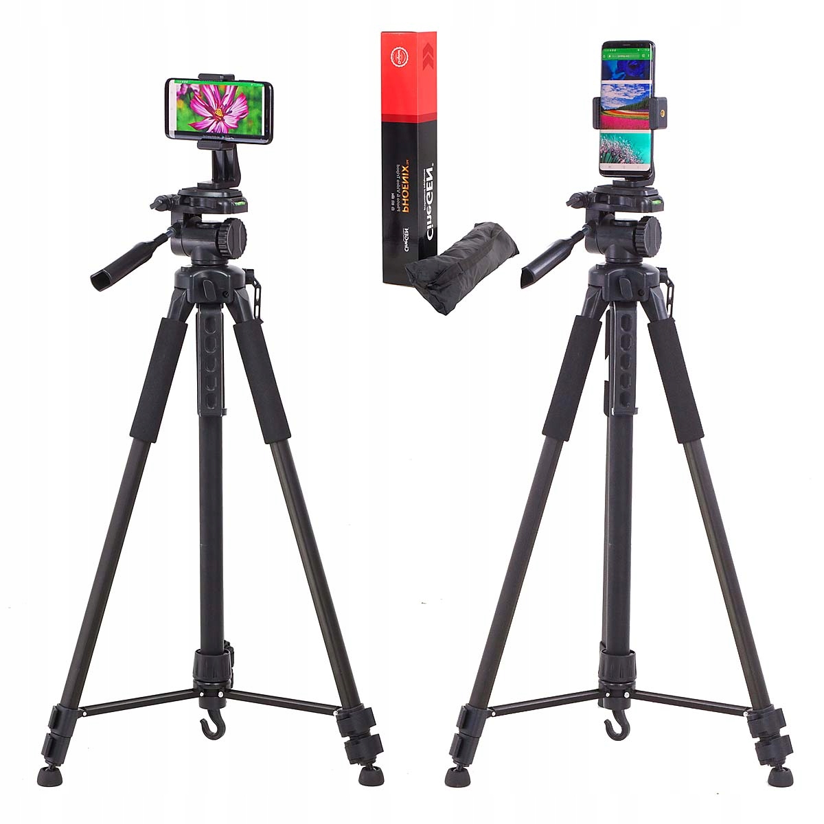 Wysoki Statyw FOTO-VIDEO 180 CM DO APARATU KAMERY adapter do telefonu TORBA Model CG-2016-A1S