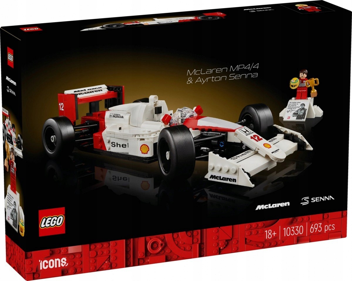Stavebnice icons 10330 mclaren mp4/4 a ayrton senna Lego