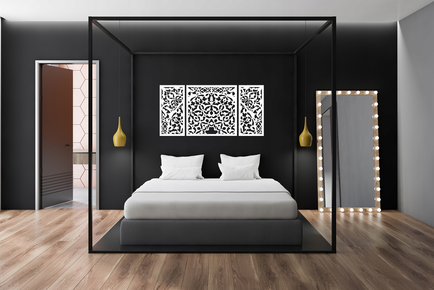 DEKORACYJNE PANELE AŻUROWE, ORNAMENT, ZAGŁÓWEK