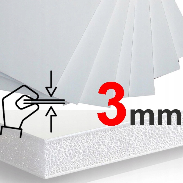 10x Polystyren-papírová Pěnovo-kartonová Deska Modelářská 3mm 25x35cm