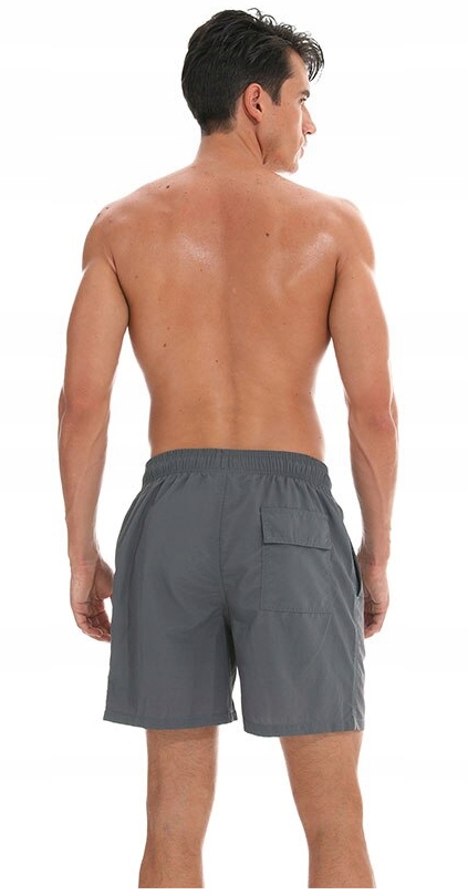 KĄPIELÓWKI MĘSKIE SZORTY SPODENKI SZARE SIWE - M Płeć mężczyzna