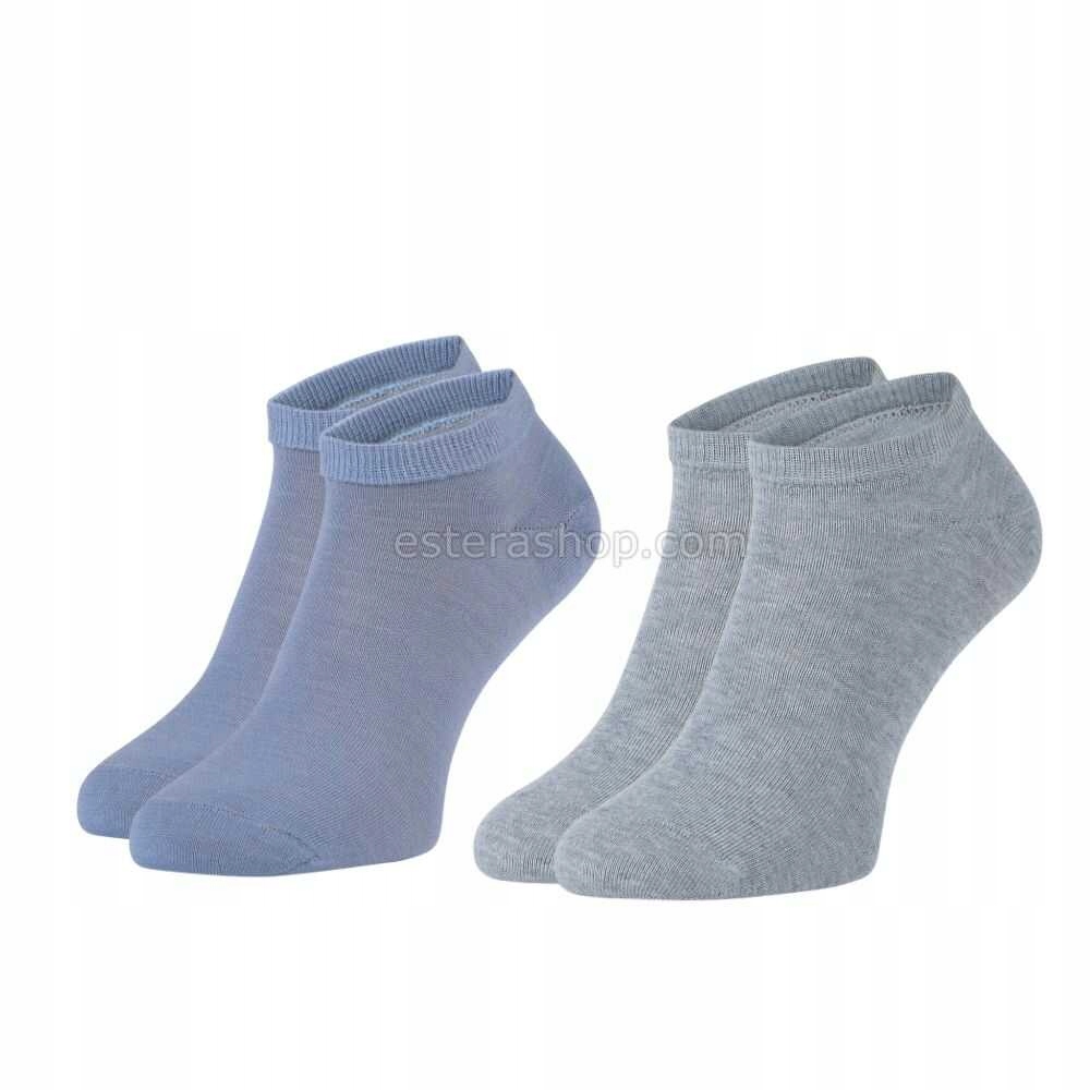 2 pary stopek z wełną błękitne 39/42