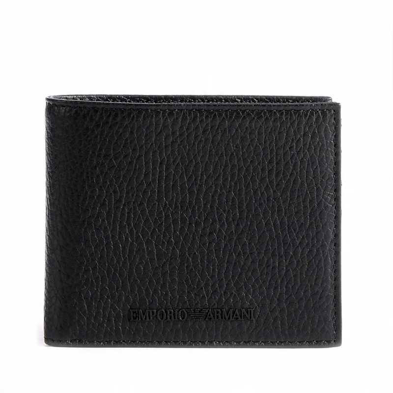 

Empori Armani - Czarny portfel męski ze skóry