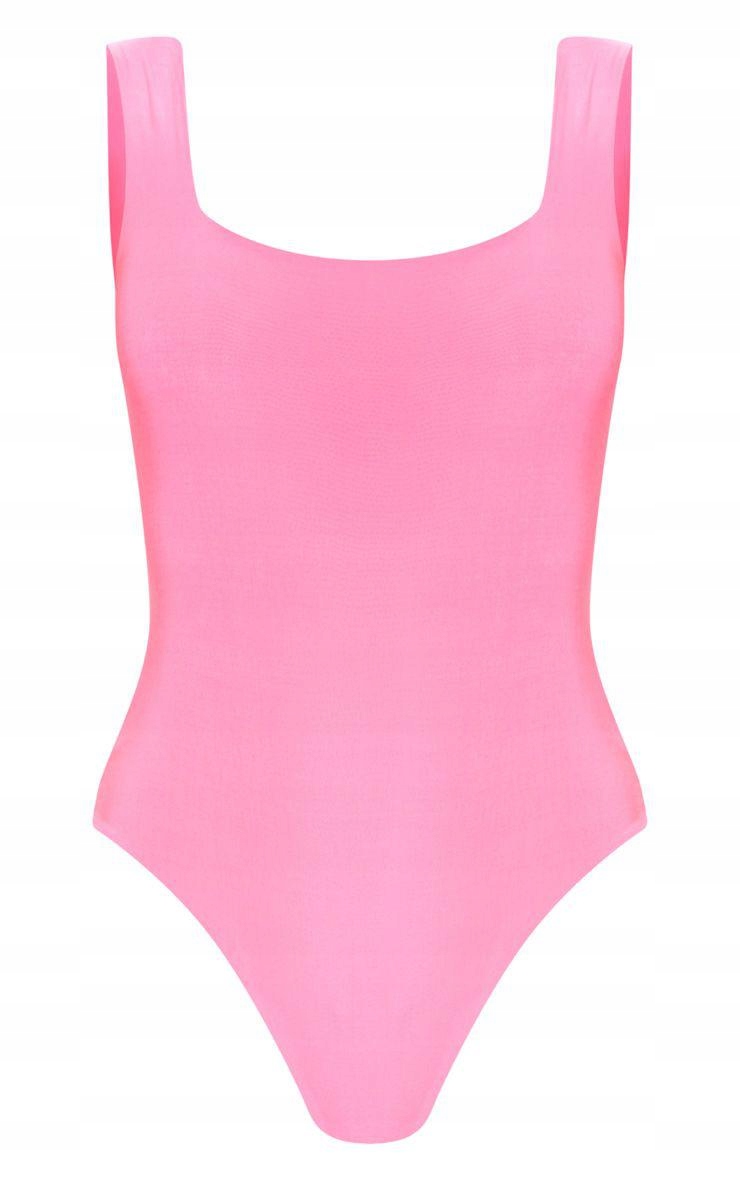M5B108 Prettylittlething PLT DAMSKIE RÓŻOWE BODY NEONOWE GŁADKIE 38 Rozmiar M (38)