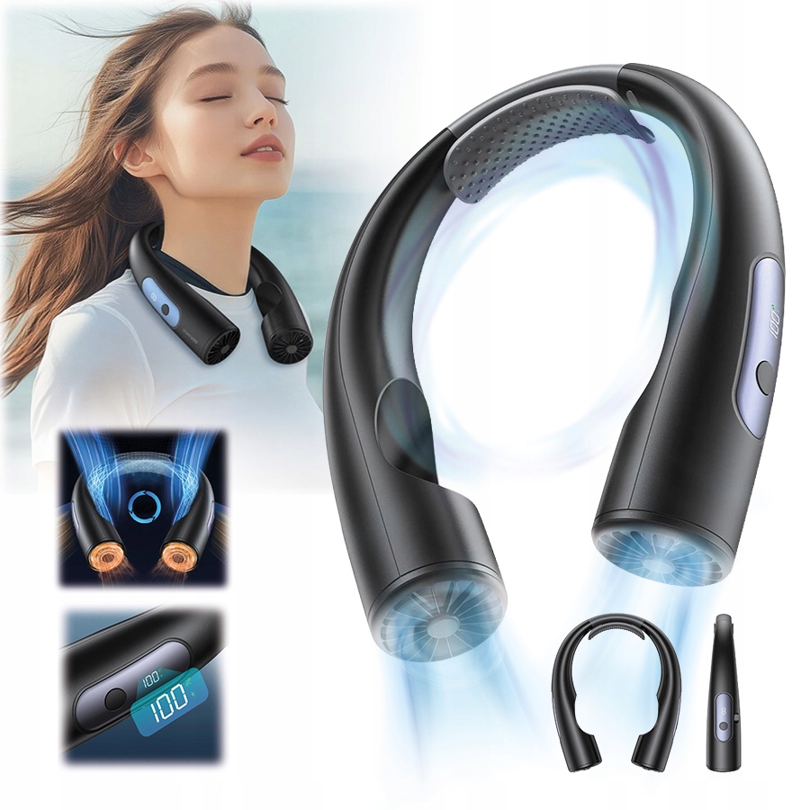 Usb větráček Tichý mini ventilátor na krk cirkulátor chlazení Warmco N1