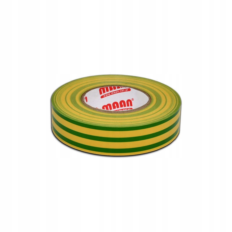 Taśma z Pcv izolacyjna 19 mm x 20 m izolacja żółto-zielona strong mocna