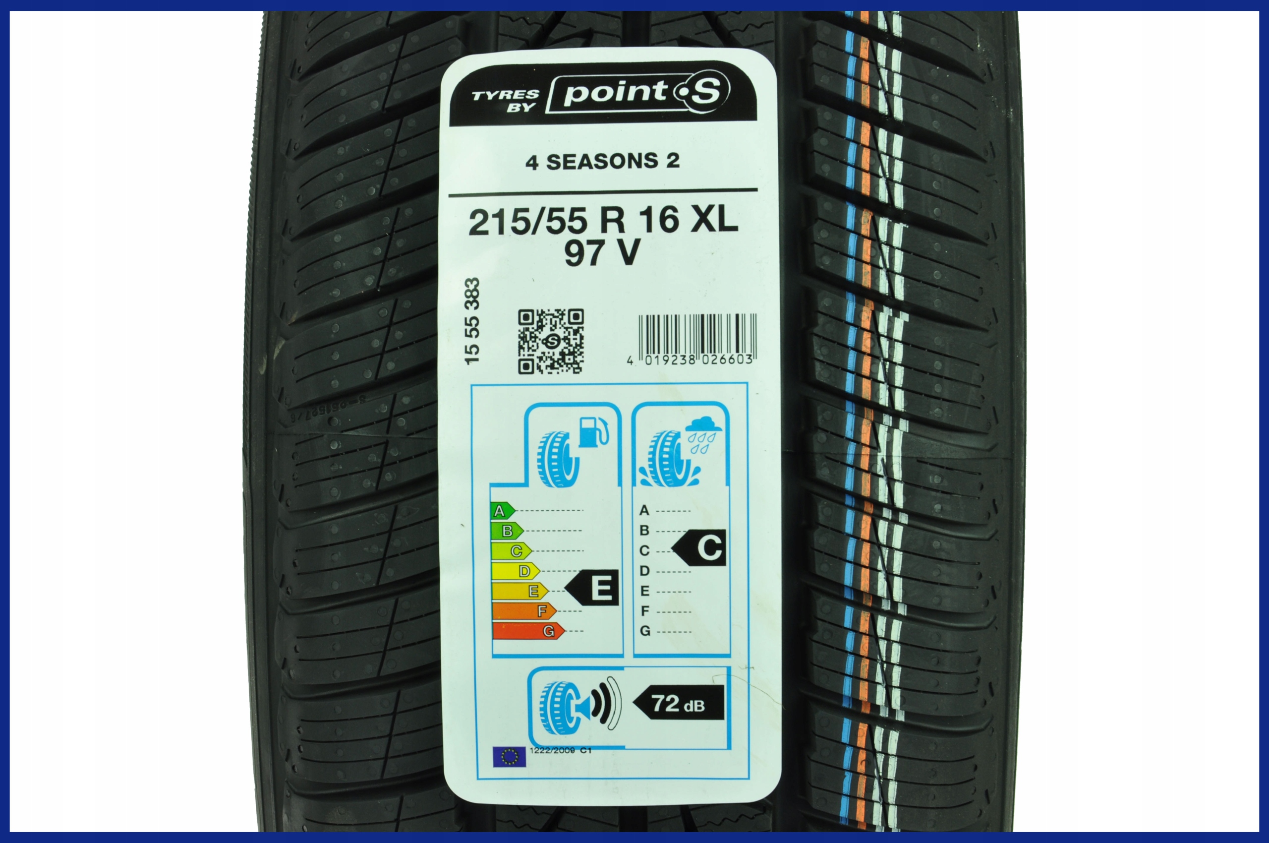4 x 215 55R16 XL 97V 4Seasons 2 Point S CALOROCZNE Producent code 15553830000