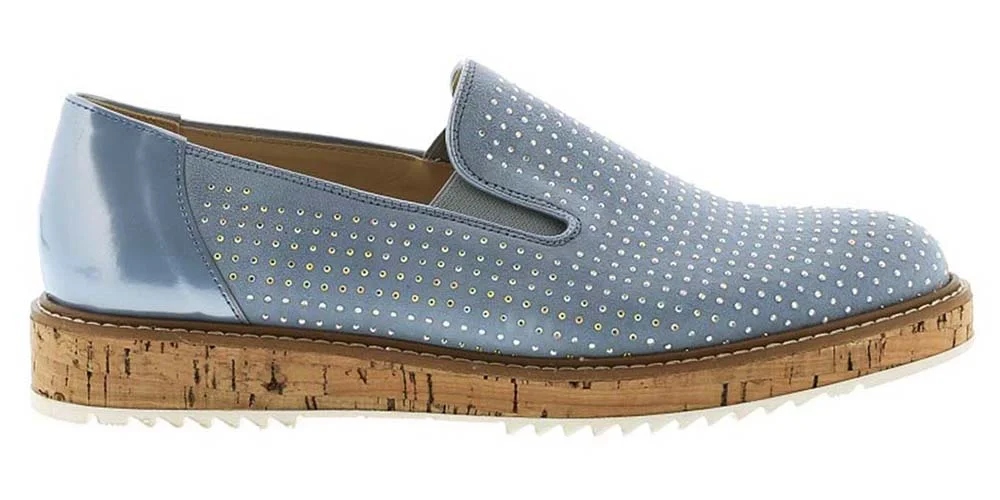 Gabor Dámské espadrilky Kožené nazouvací šatonové růže velikost 37 Modré