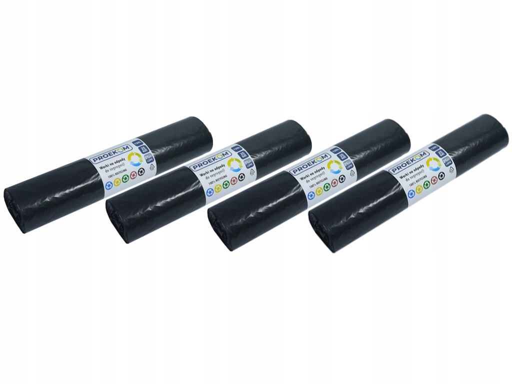 

Worki na śmieci 120L x 100 sztuk czarne