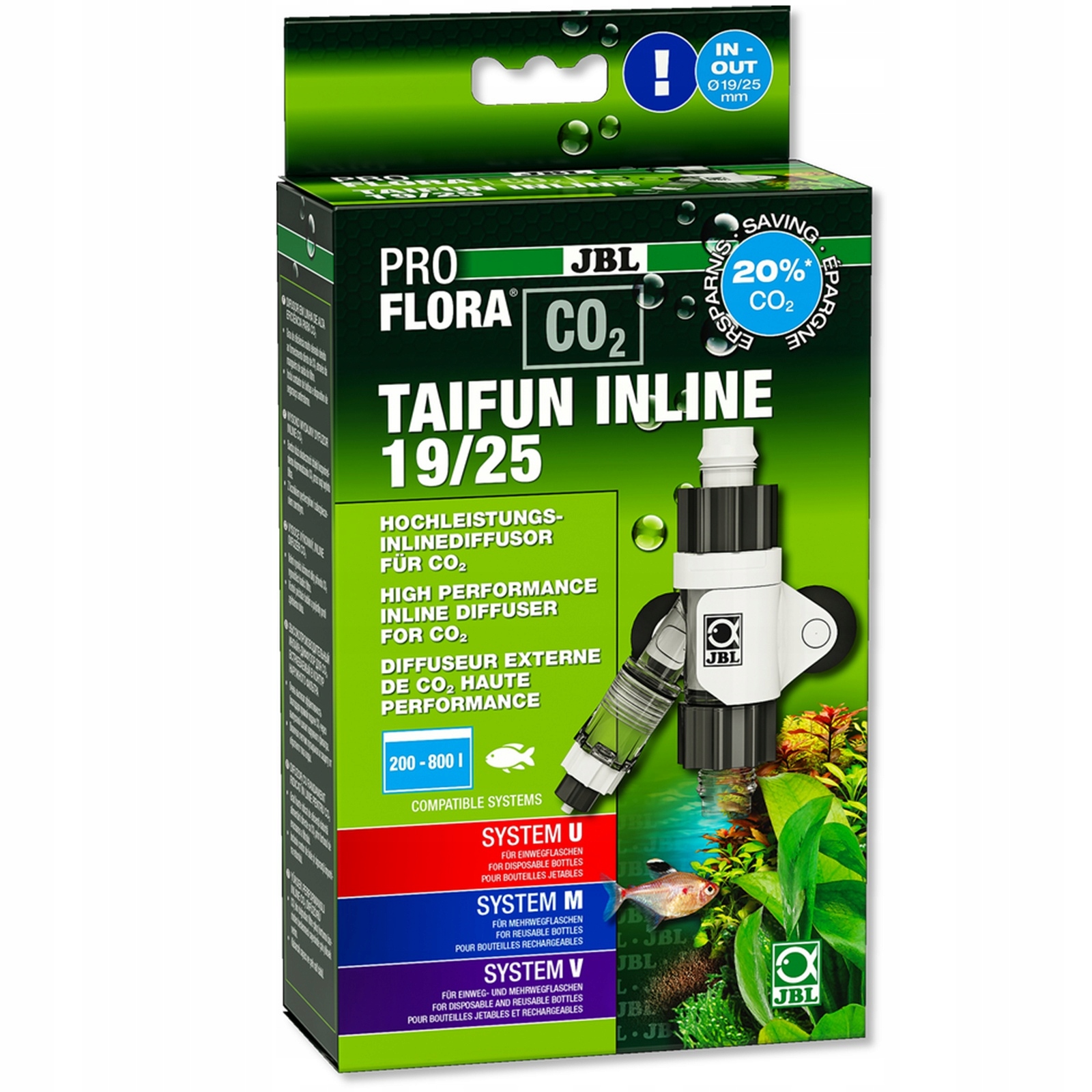 Levně Výkonný Difuzér Jbl Taifun Inline CO2 19/25