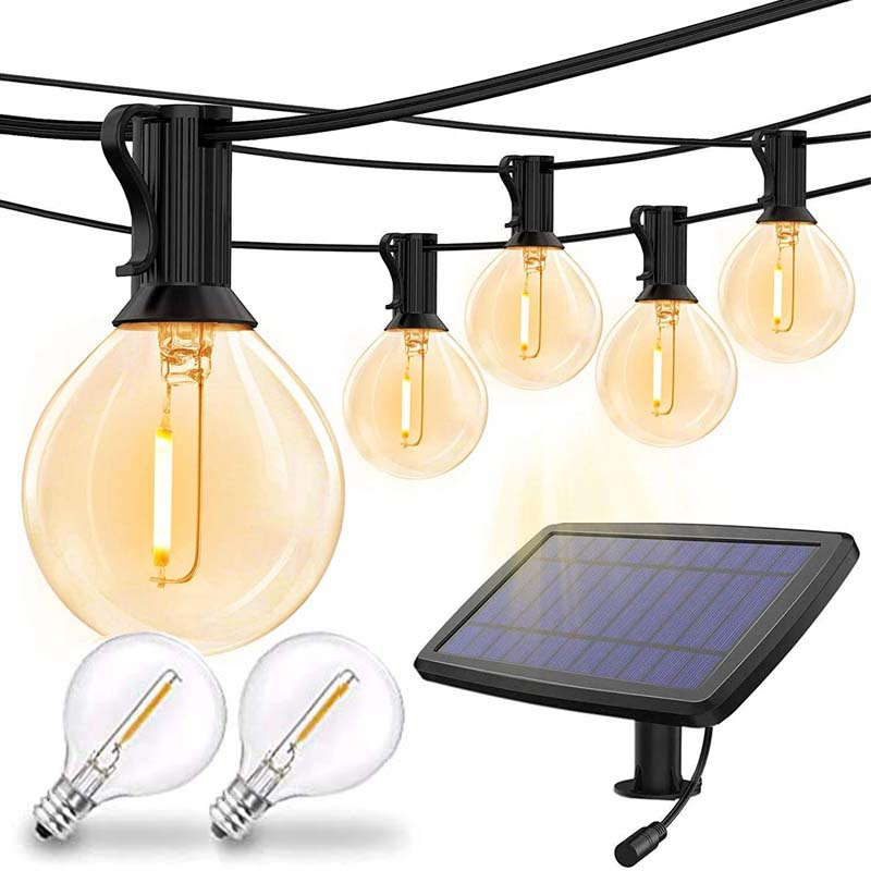 

Girlandy lampki solarna ogrodowa 25 żarówką 3W