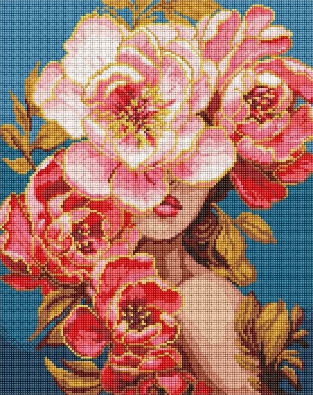 Diamantová Mozaika Kvetoucí Grácie 40X50 CM