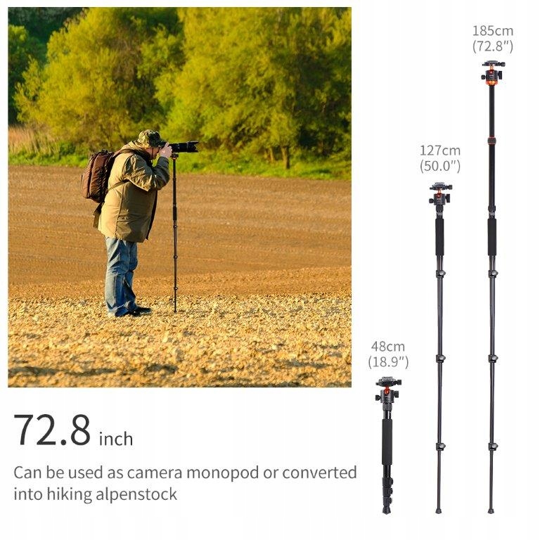 TRIPOD/STATYW K&F ALU/MAG 172CM NOWOŚĆ SA254M2 Marka K&F Concept