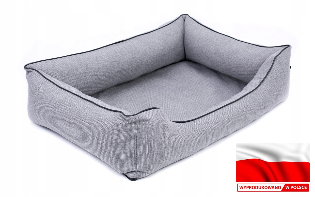 Elegantní pelíšek pro malého psa Pl 80x60, rozebíratelná, šedá/č