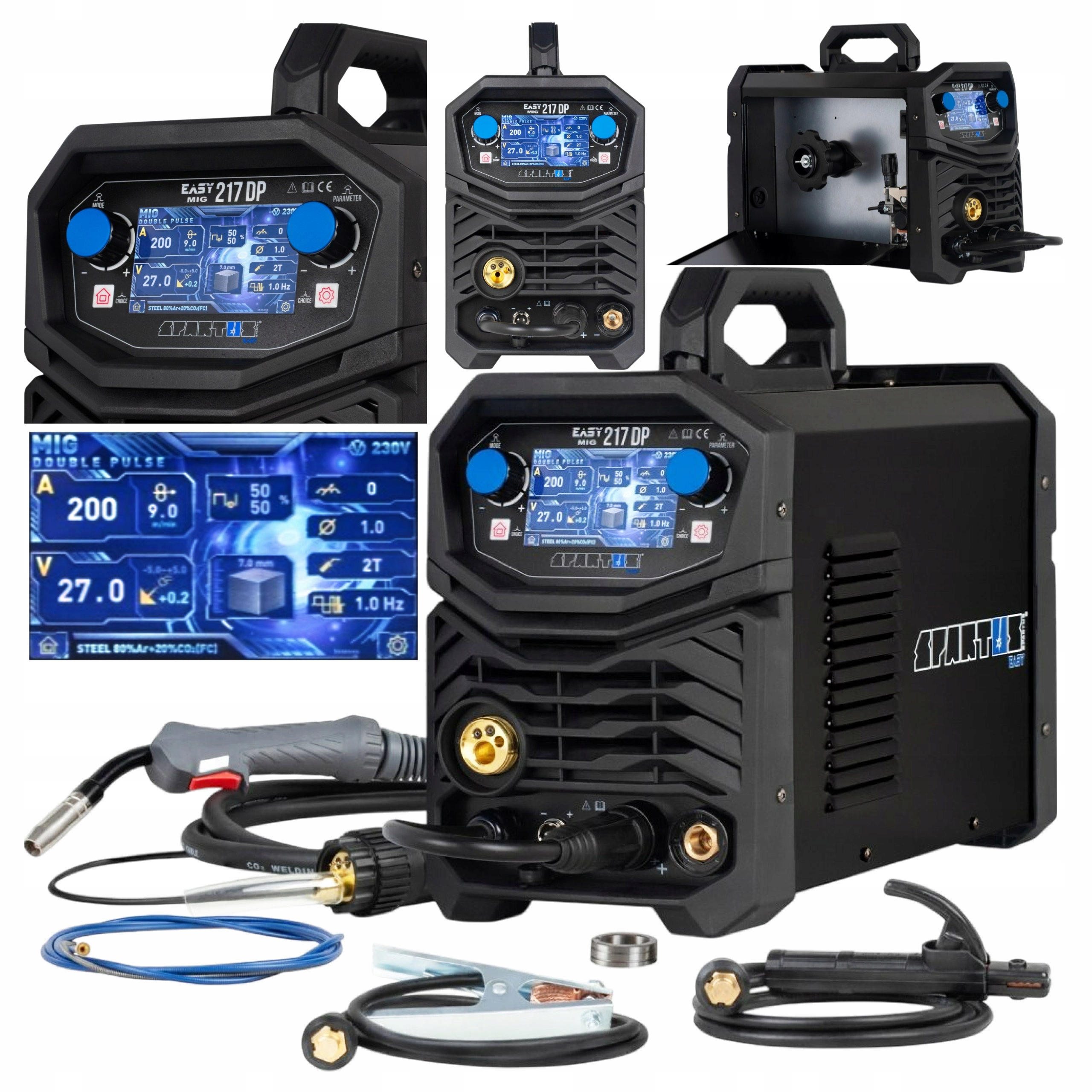 Spawarka Migomat Półautomaty spawalniczy EasyMig 217 Dual Pulse Nowa Wersja