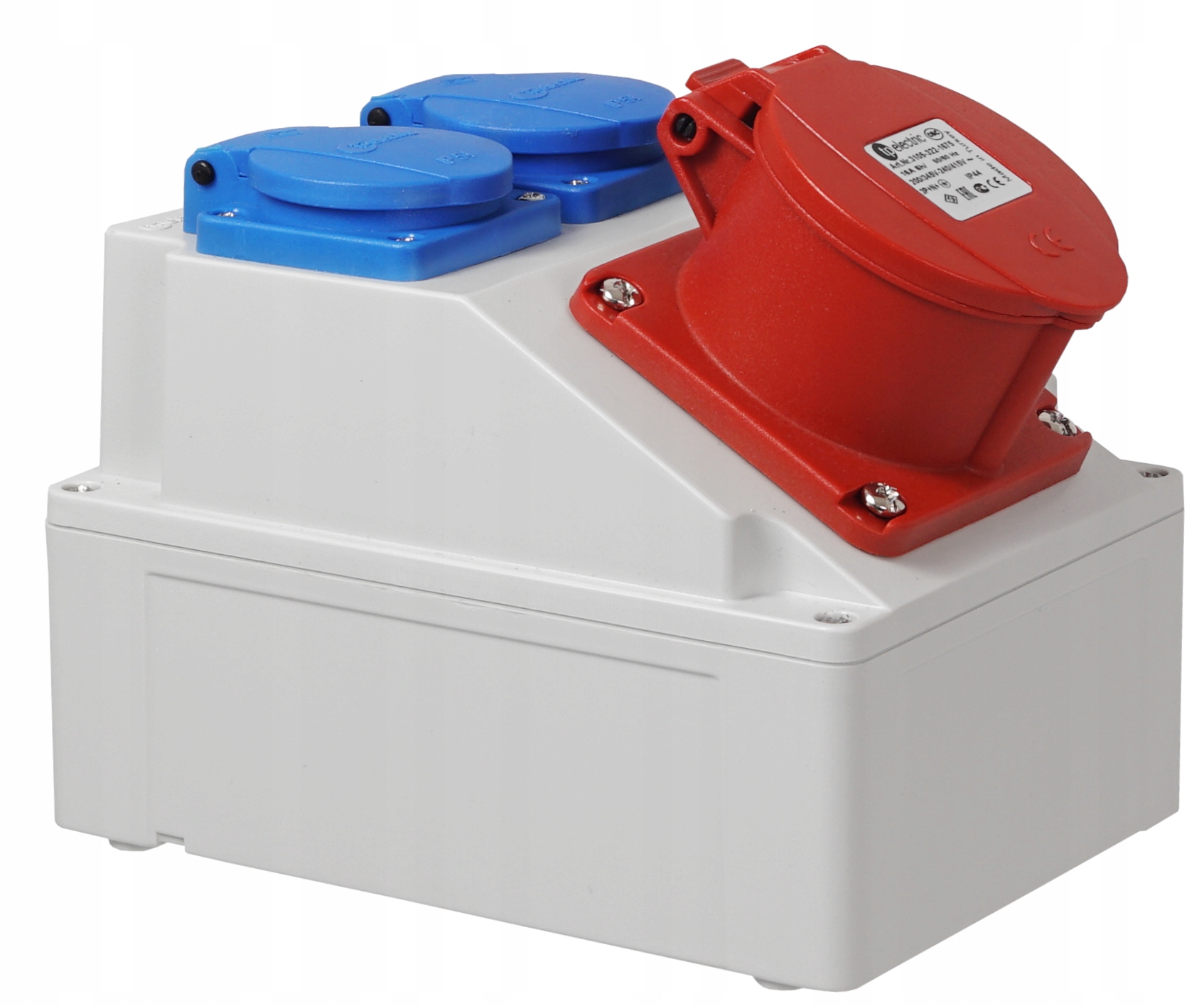 ROZDZIELNICA BUDOWLANA GNIAZDO STAŁE 32A 4P 2X230V Marka Adelid