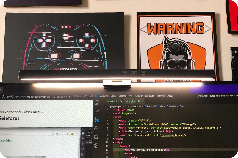 REGULOWANA LAMPKA LED NA MONITOR KOMPUTER LAPTOP ŚCIEMNIALNA DLA GRACZA Kod producenta DecMTLamp01