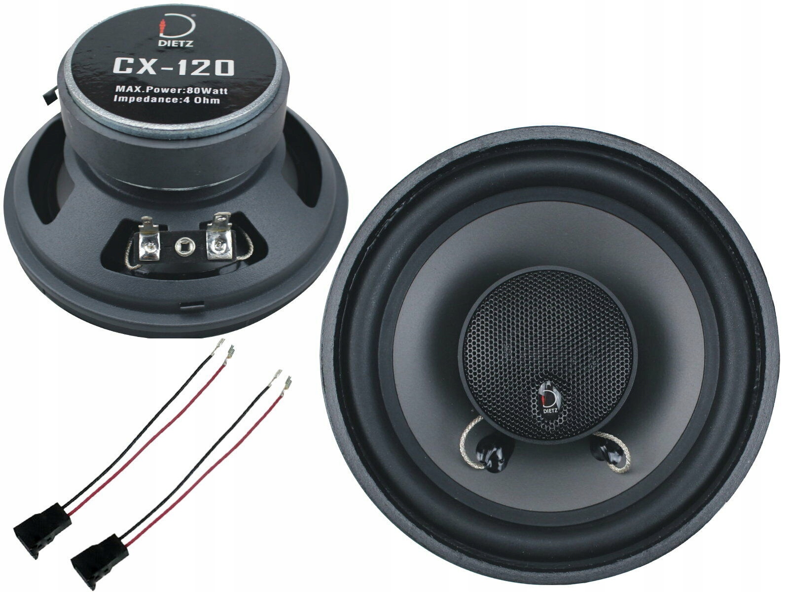 Automobilové reproduktory Mercedes W124 12 cm 120 mm adaptéry Dietz CX-120