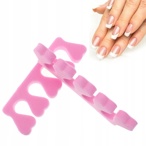 SEPARATORY Serduszka Piankowe do Palców Stóp PEDICURE Różowe 5 PAR