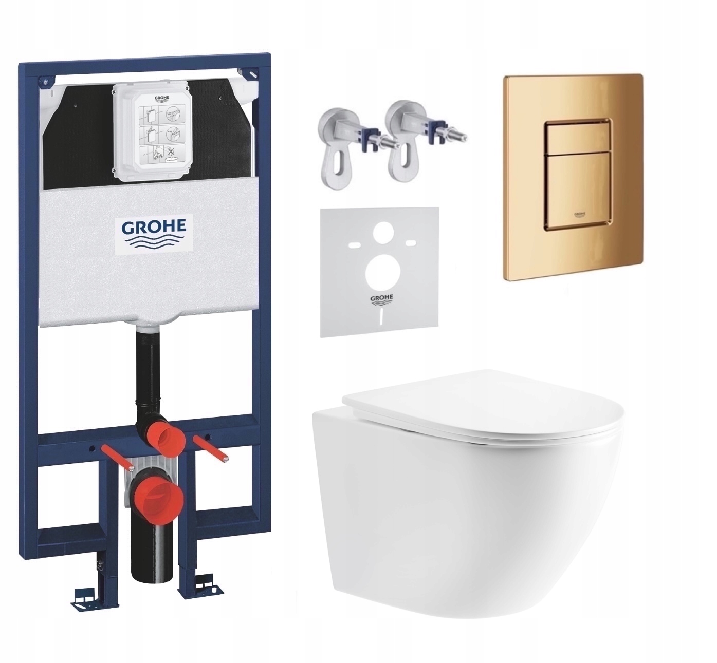 7v1 Wc Sada, Stelaz Grohe Slim Wc Miska Tornado Imprese Tlačidlo