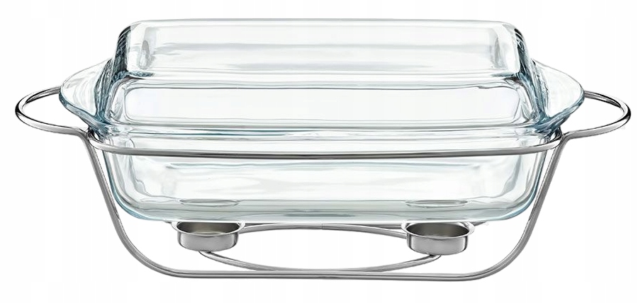 AMBITION NACZYNIE ŻAROODPORNE SAULE 2w1 2,7L + 1,2L 3,9L Z PODGRZEWACZEM Kształt owalny