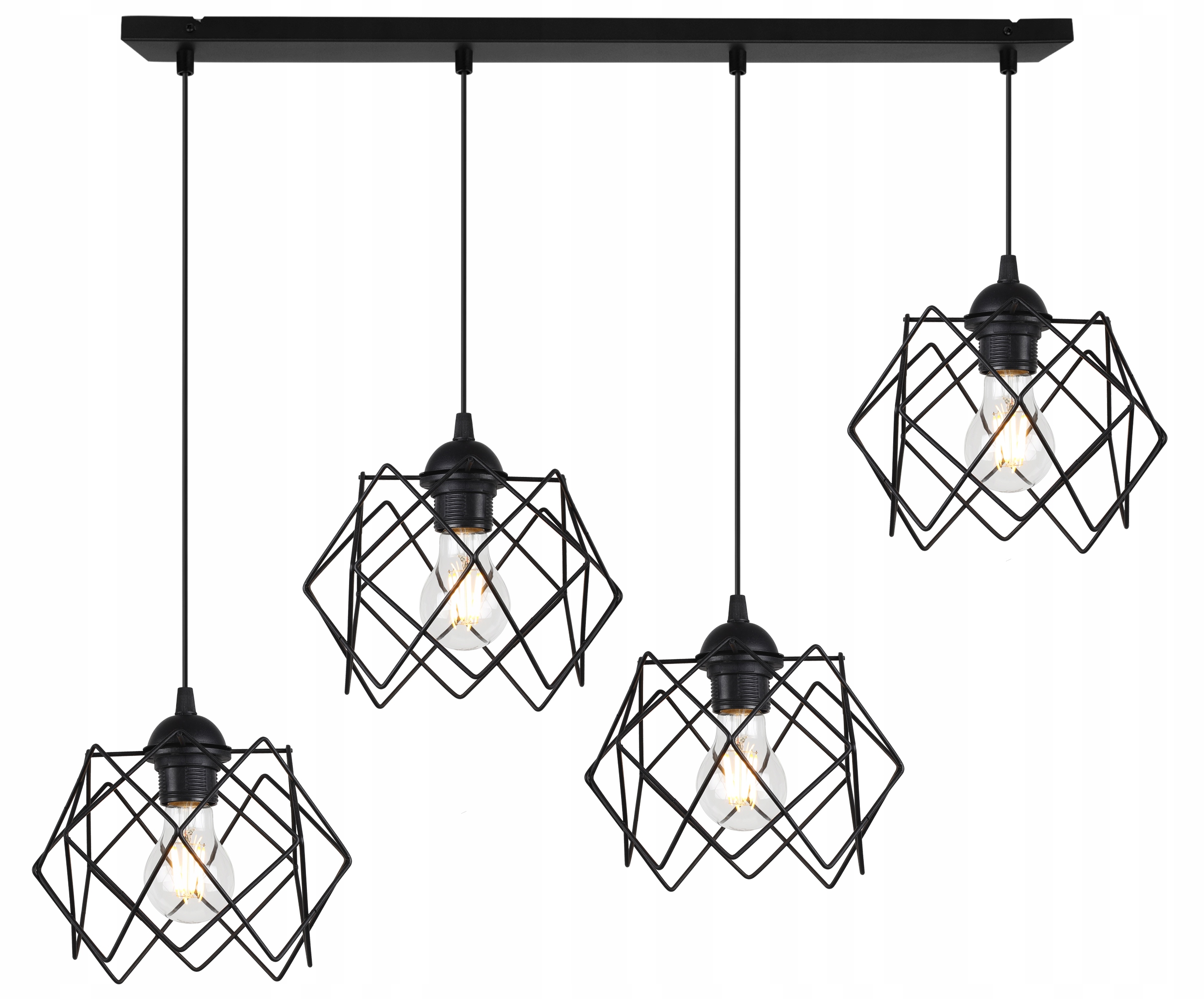 Závesná Stropná Lampa Luster Čierna Loft Do Kuchyne Obývacej Izby
