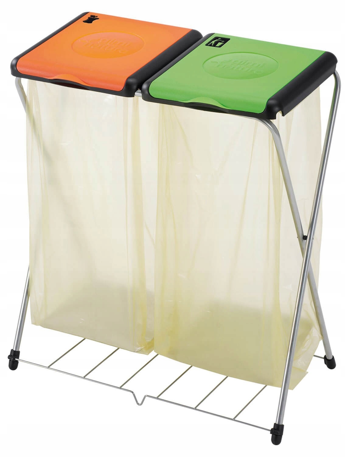 Levně Stojan Na Pytle Na Tříděný Odpad 2 Klapky Gimi Nature 2 Plus 240 L Odpadu