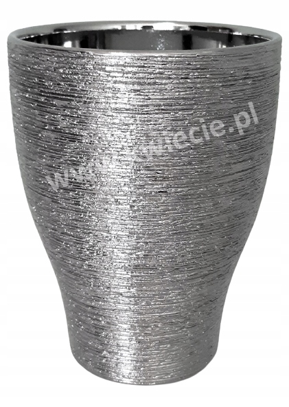 Doniczka Osłonka Wazon Storczyk SILVER GLAM 14 cm