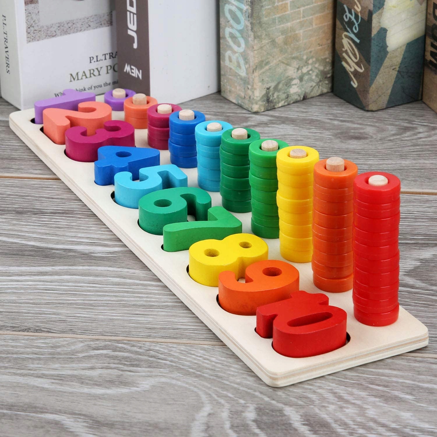 ZABAWKI DREWNIANE LICZBY NAUKA EDUKACJA DLA DZIECI EAN (GTIN) 5765765789892