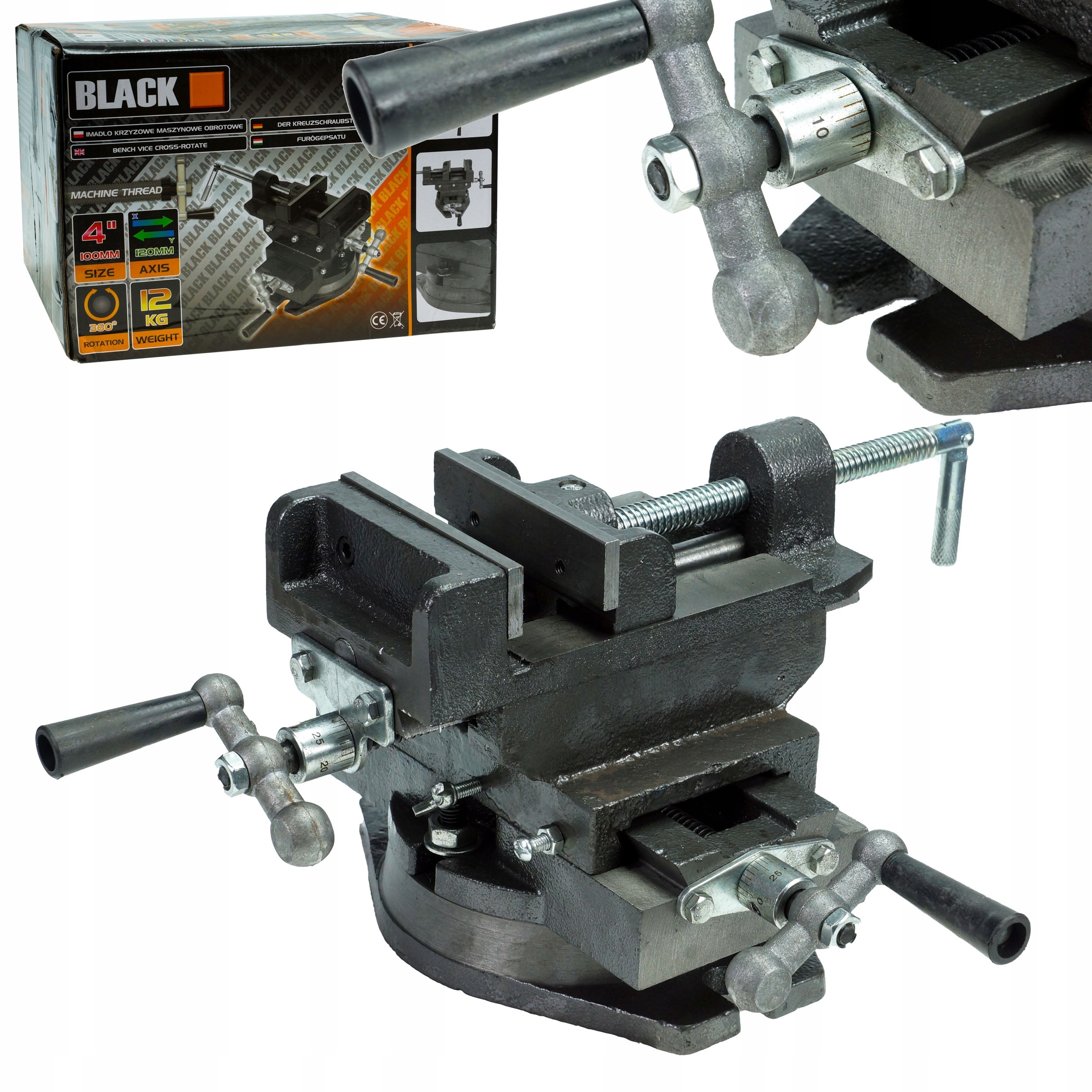 IMADŁO MASZYNOWE KRZYŻOWE OBROTOWE 100MM DWUOSIOWE Stan opakowania oryginalne