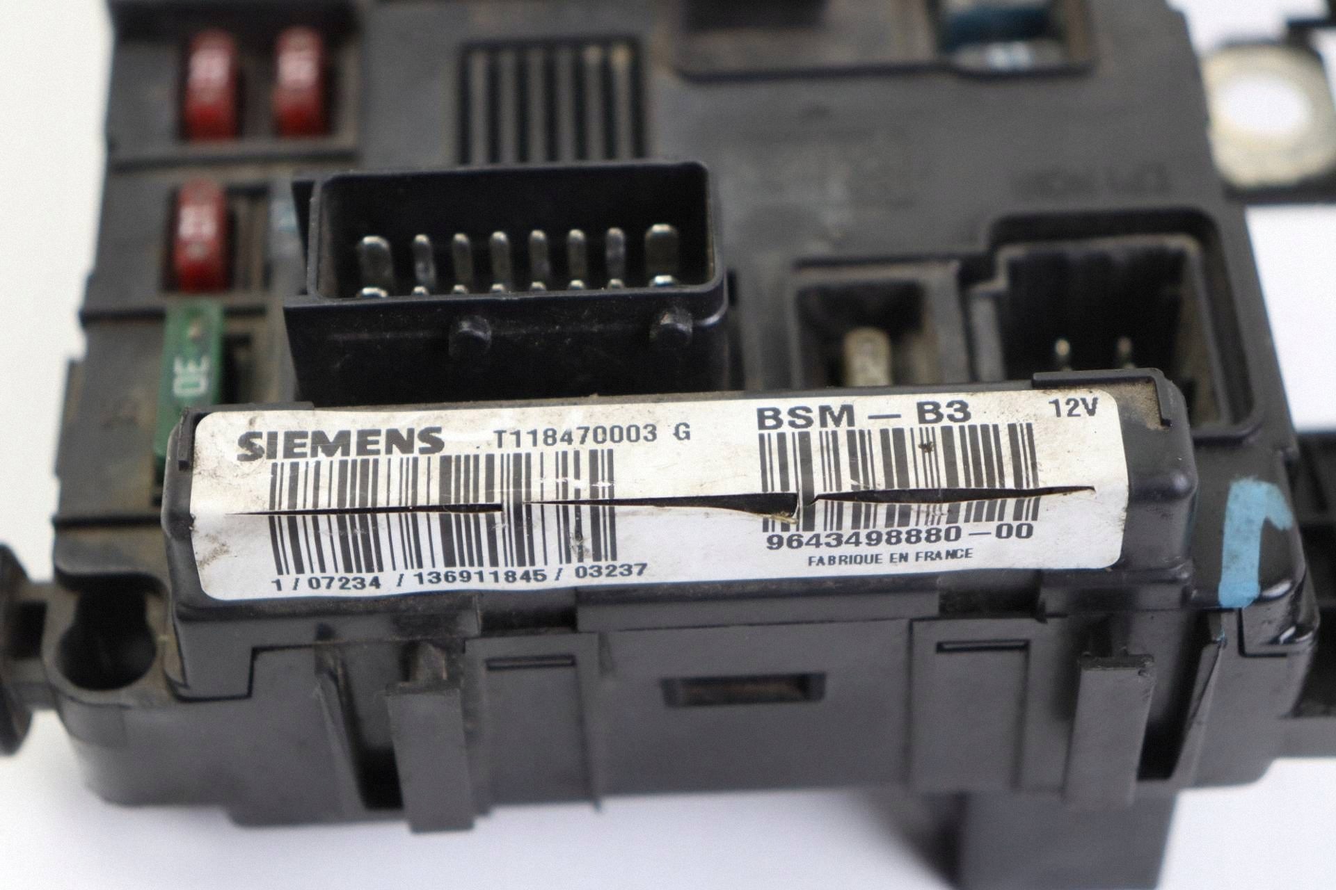 CITROEN PEUGEOT module compartment control unit BSM 9643498880 T118470003G