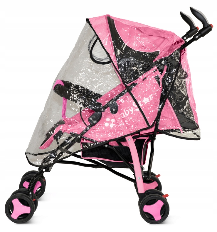 WÓZEK SPACEROWY SPACERÓWKA PARASOLKA + DODATKI - FOLIA OCIEPLACZ MOSKITIERA Marka BabyStar