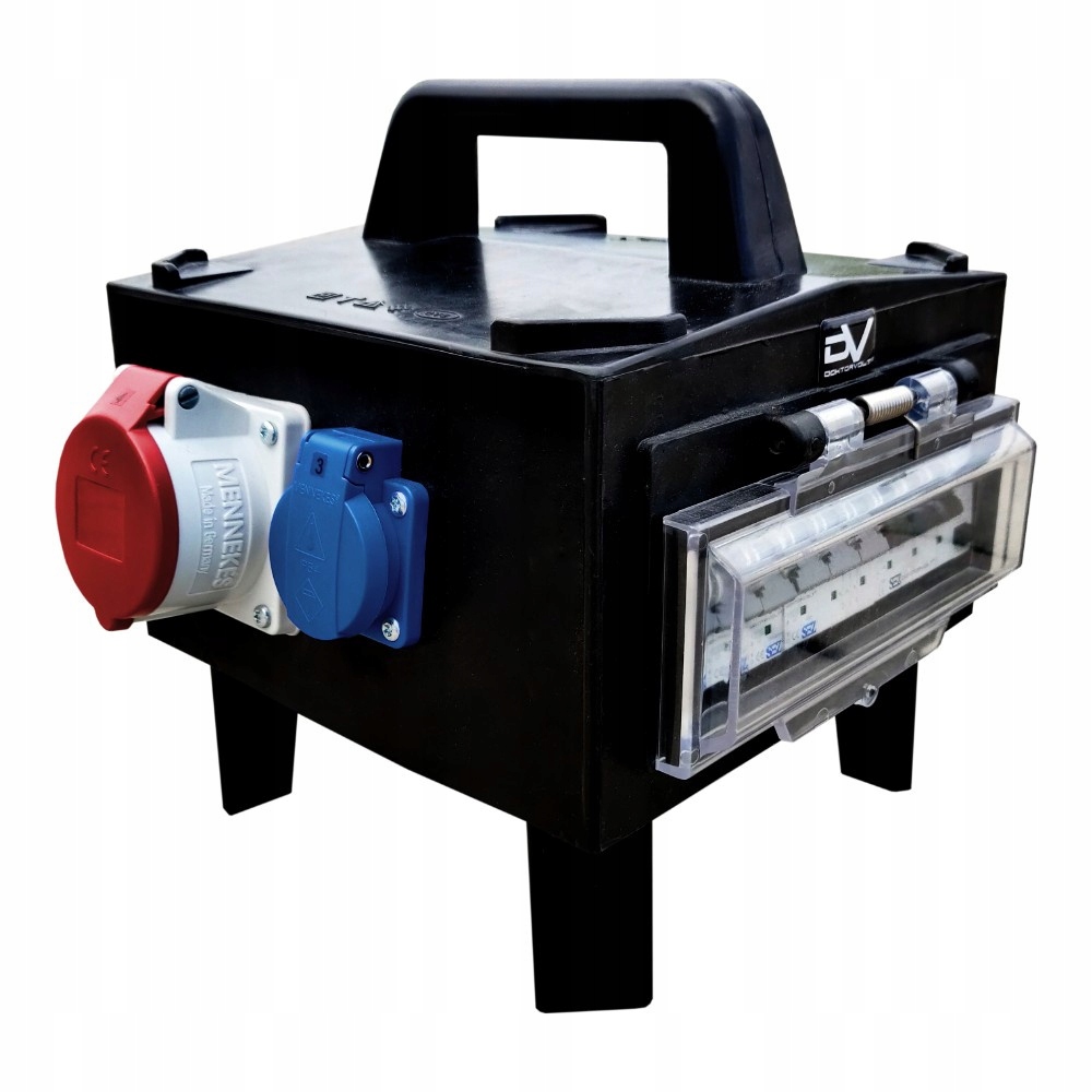 Stavebný rozvádzač 16A 32A 400V, zabezpečená erbetka, gumová skrinka