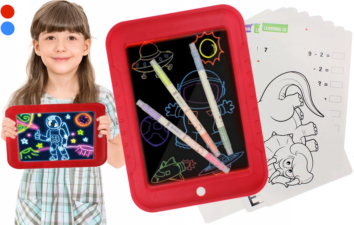 

Tablet Tablica do Malowania Rysowania Led Podświet
