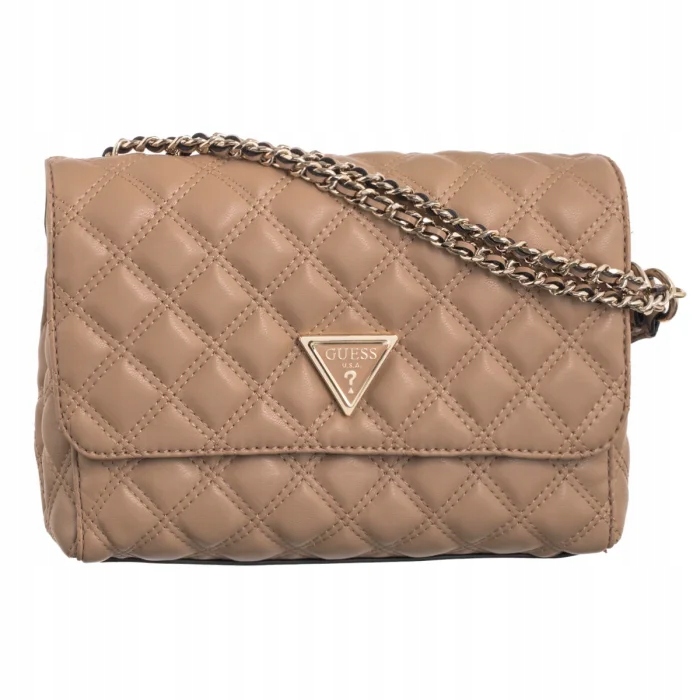 Dámská kabelka Guess Giully 2 Cmprtmnt Cnvrtble HWQG87 Beige Béžová