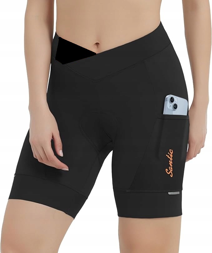 Santic Damskie Spodenki Rowerowe L czarne