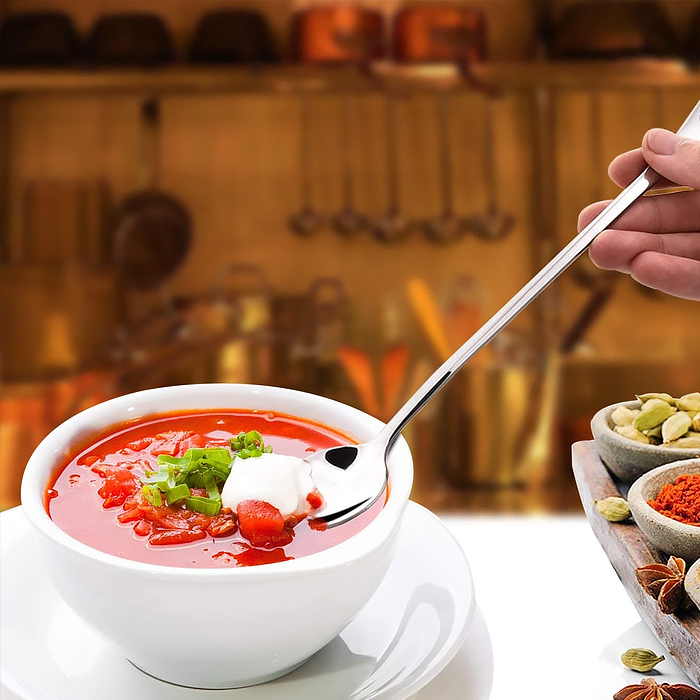 ŁYŻECZKA ŁYŻECZKI DO KAWY LATTE LODÓW DESERÓW DESEROWE DŁUGA KOMPLET 6szt Rodzaj deserowa