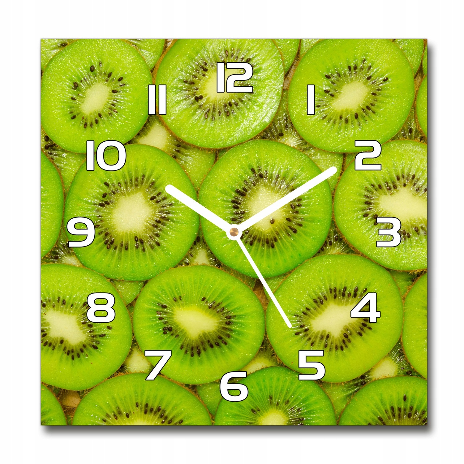 

Piękny szklany zegar idealny na prezent Kiwi 30x30