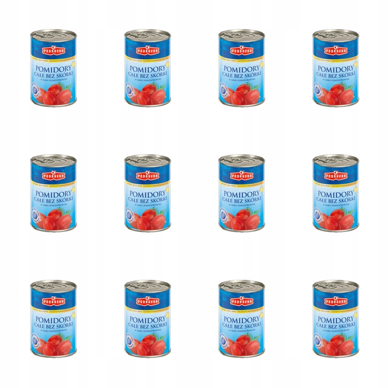 Podravka Rajčata celá bez slupky 400 g X12