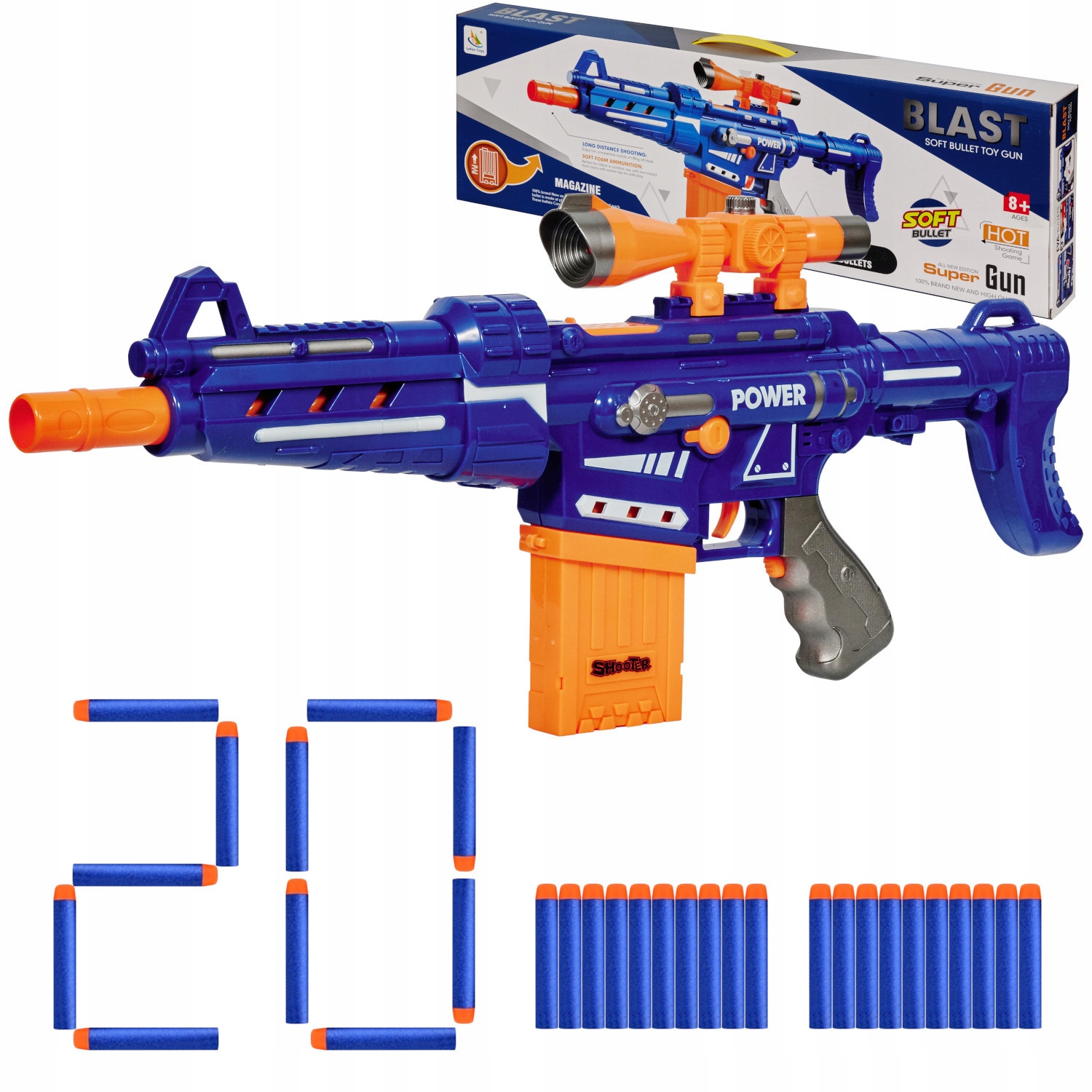 

Pistolet Automatyczny Wyrzutnia 20 Strzałek