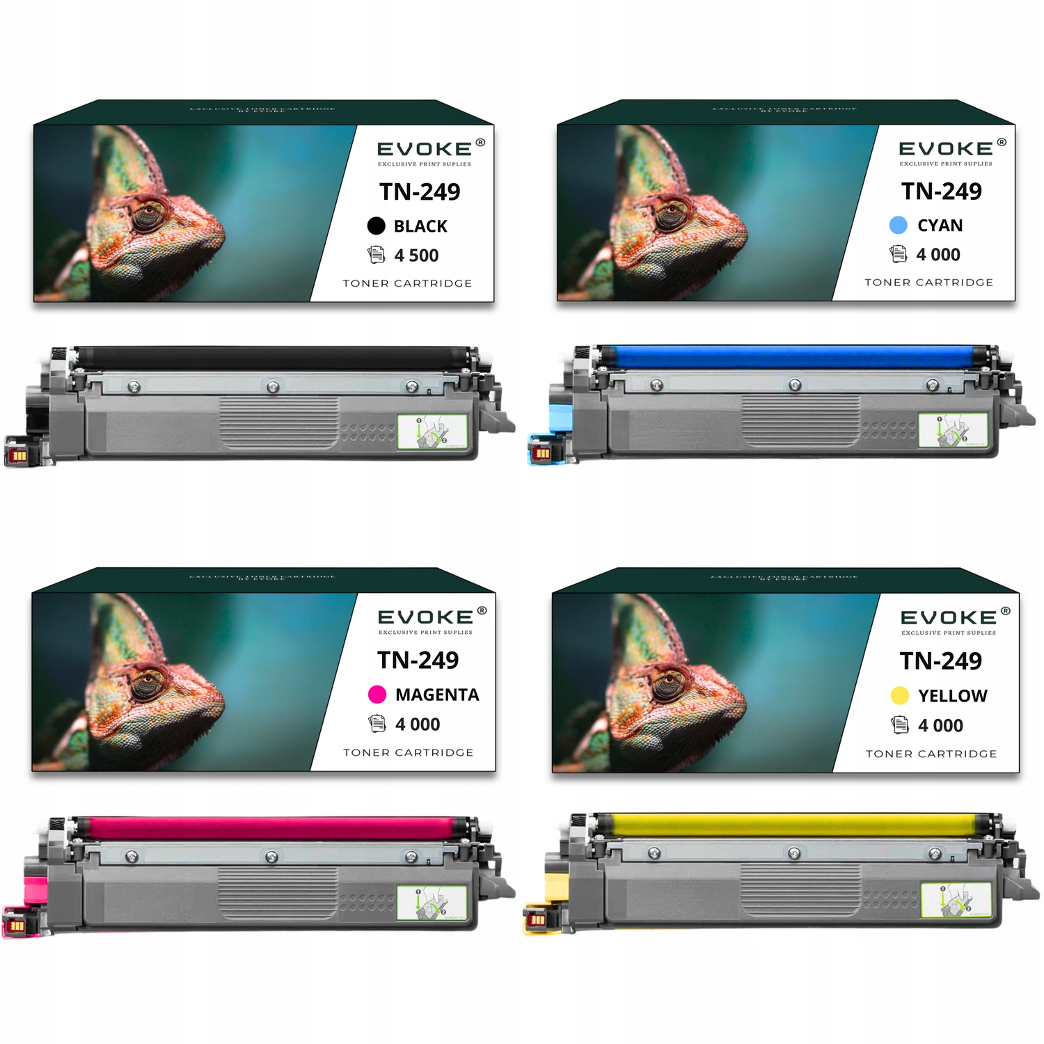 4x Toner do drukarki Brother TN249 Cmyk XL Zestaw czterech kolorów TN-249