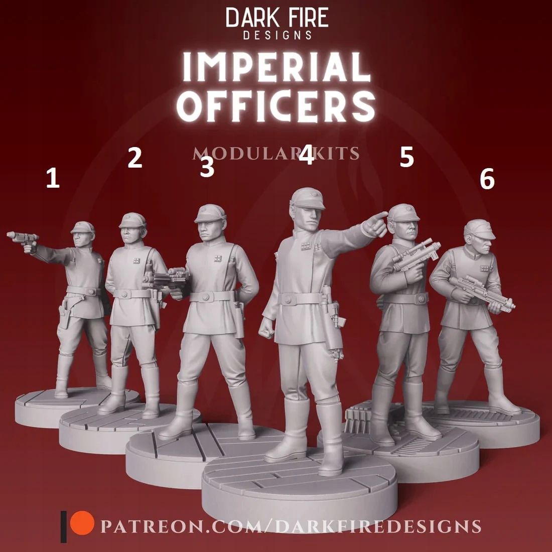 Imperial Officers model pasuje do gry StarWars Legion 5
