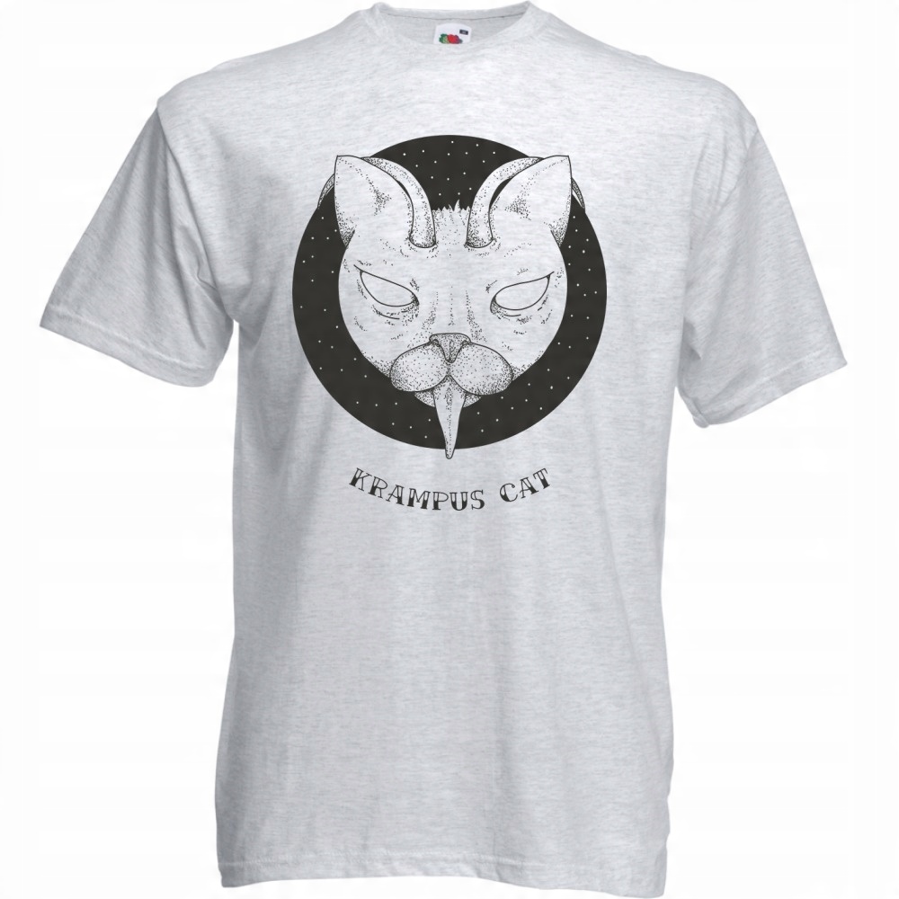 

Koszulka krampus cat kot L ash szara