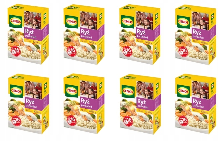 Levně 8 x 800 g Cenos paraboiled rýže v sáčcích Karton