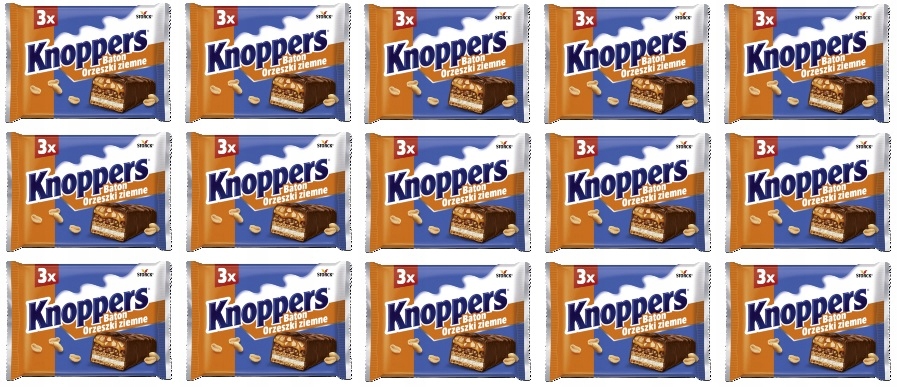 Levně 15x 120g Knoppers Arašídy Tyčinka 3 kusy v krabičce